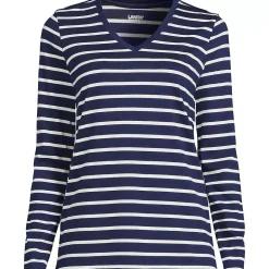 Supima Cotton Long Sleeve V-Neck T-Shirt