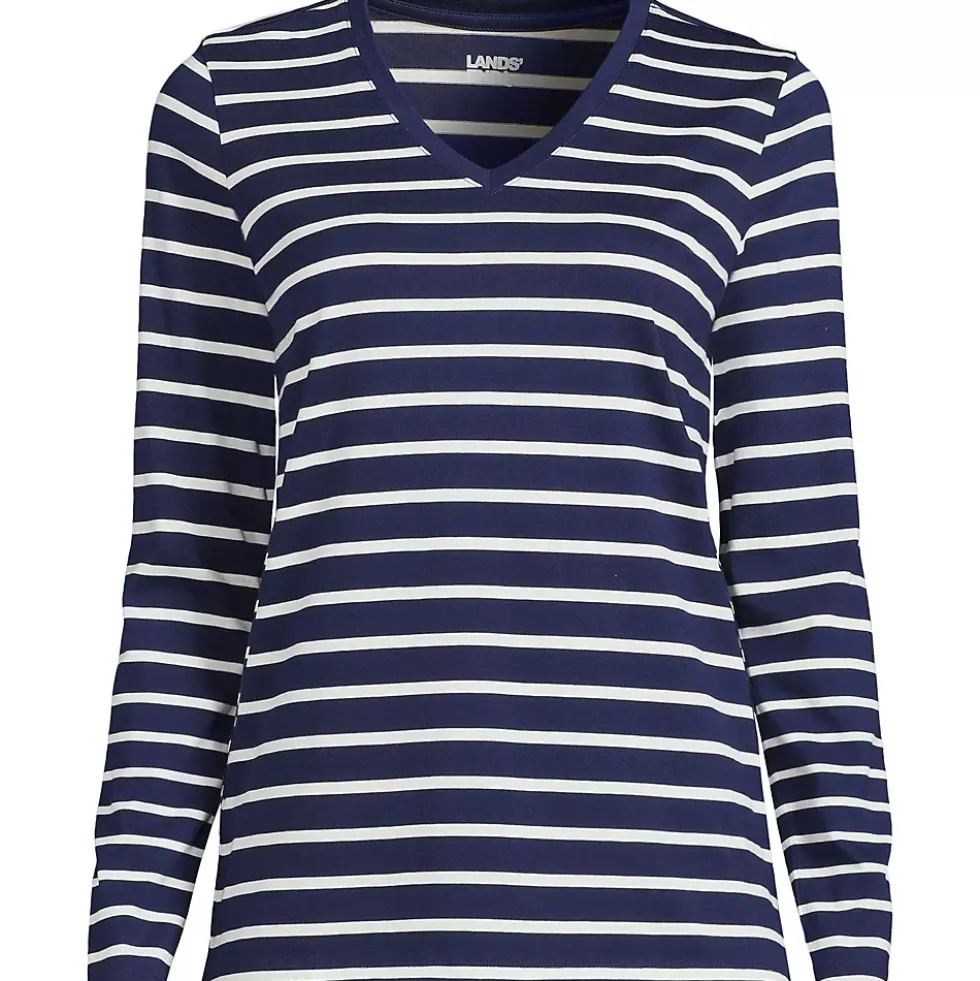 Supima Cotton Long Sleeve V-Neck T-Shirt