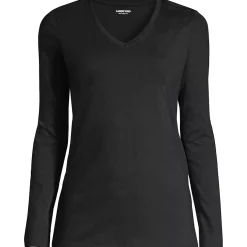 Supima Cotton Long Sleeve V-Neck T-Shirt