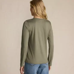 Supima Cotton Long Sleeve V-Neck T-Shirt
