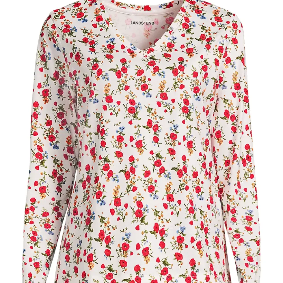 Supima Cotton Long Sleeve V-Neck T-Shirt