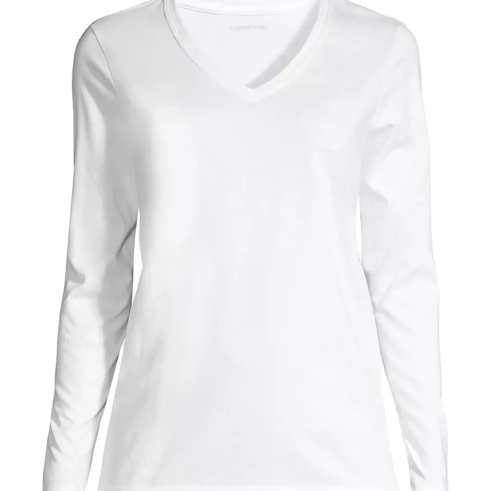 Supima Cotton Long Sleeve V-Neck T-Shirt