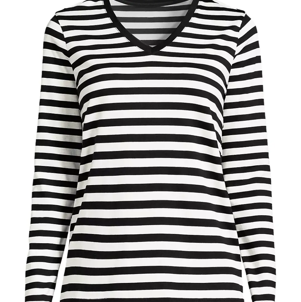 Supima Cotton Long Sleeve V-Neck T-Shirt
