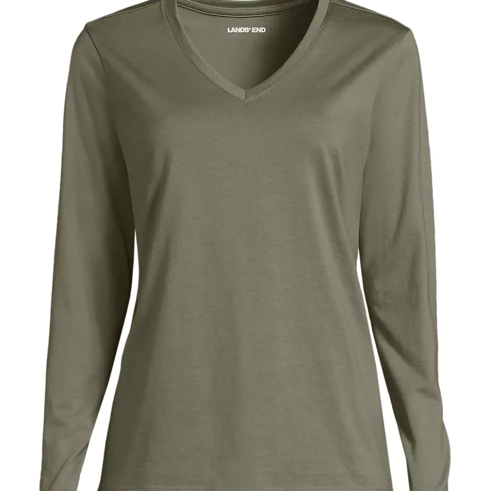 Supima Cotton Long Sleeve V-Neck T-Shirt