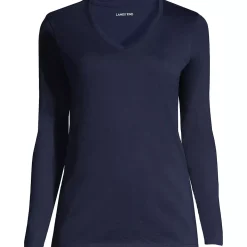 Supima Cotton Long Sleeve V-Neck T-Shirt