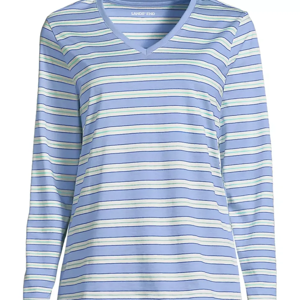 Supima Cotton Long Sleeve V-Neck T-Shirt