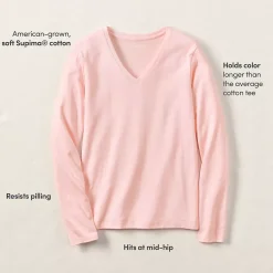 Supima Cotton Long Sleeve V-Neck T-Shirt