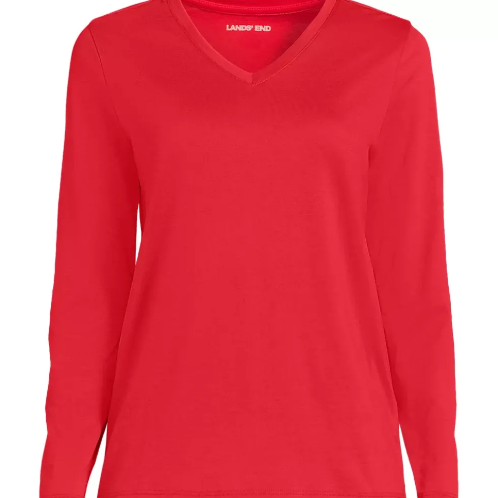 Supima Cotton Long Sleeve V-Neck T-Shirt