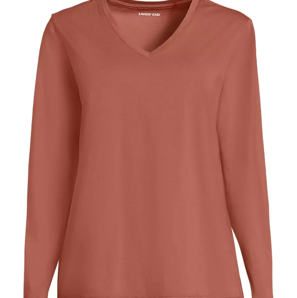 Supima Cotton Long Sleeve V-Neck T-Shirt