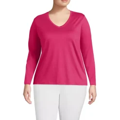 Supima Cotton Long Sleeve V-Neck T-Shirt