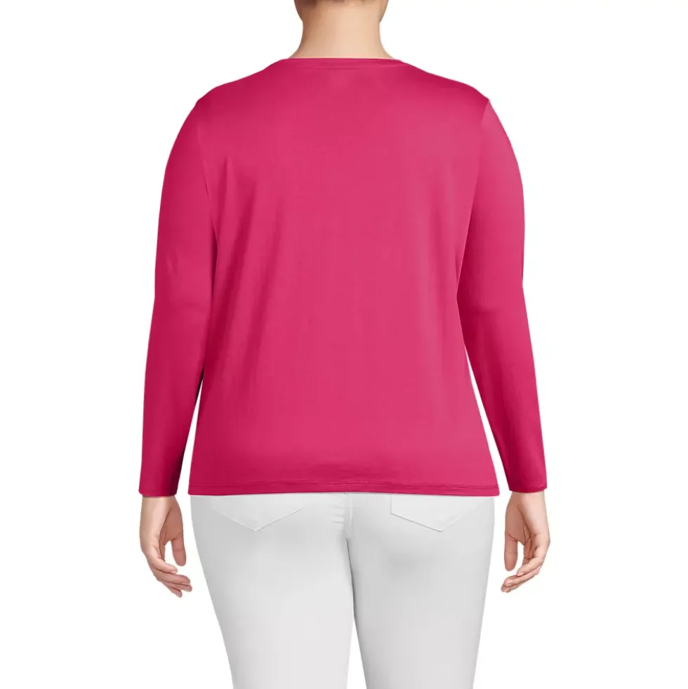 Supima Cotton Long Sleeve V-Neck T-Shirt