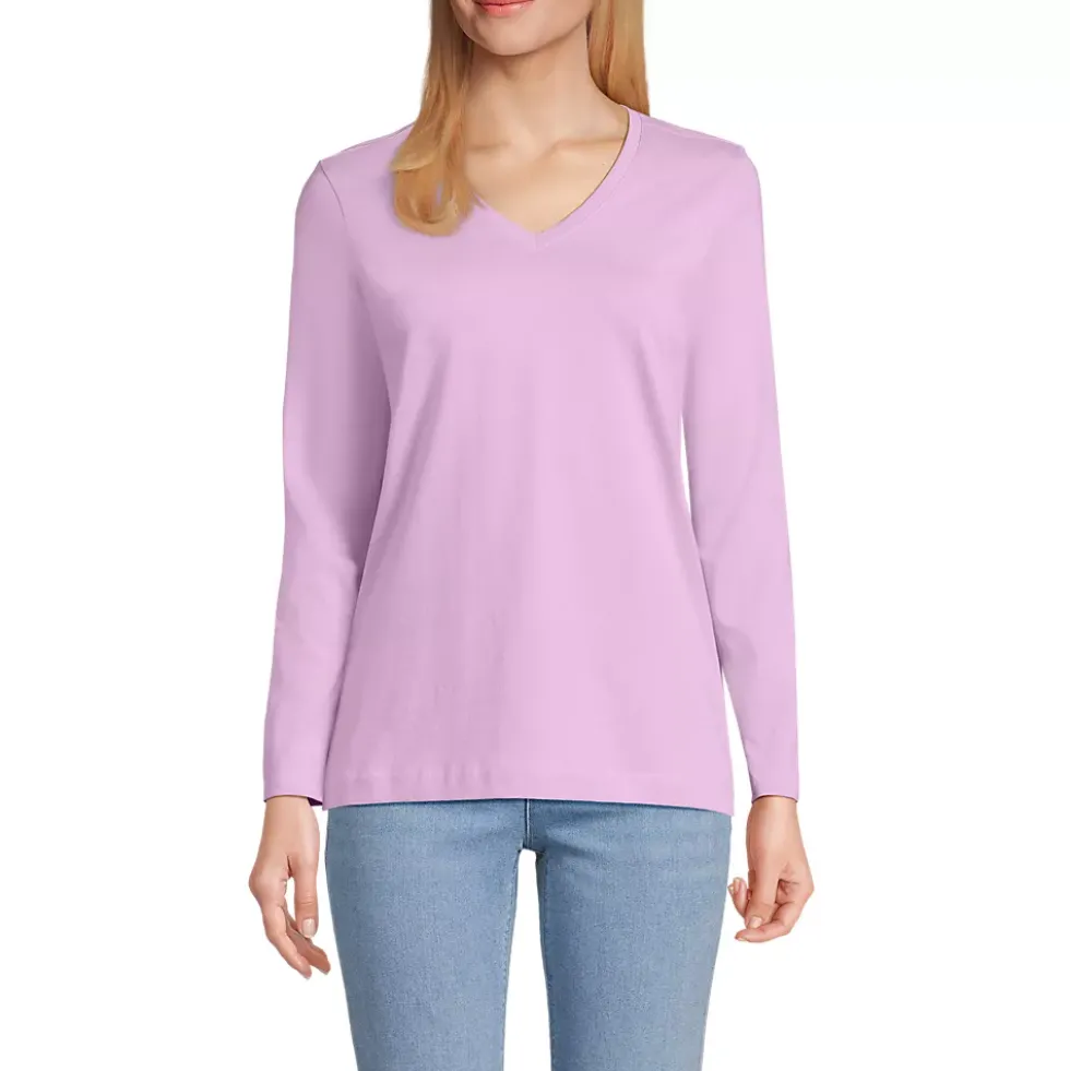 Supima Cotton Long Sleeve V-Neck T-Shirt