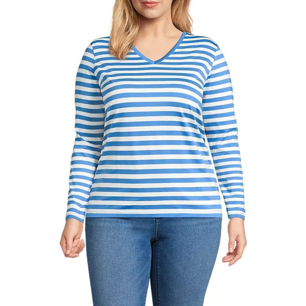 Supima Cotton Long Sleeve V-Neck T-Shirt