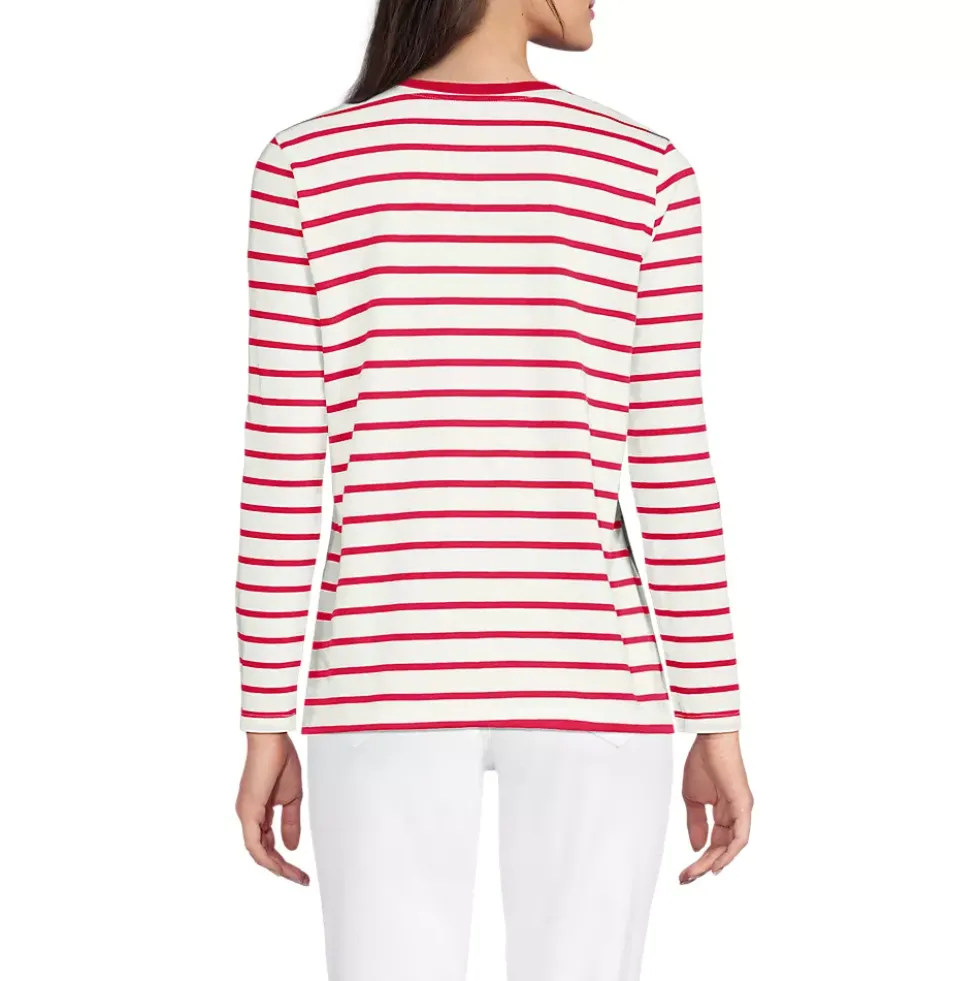 Supima Cotton Long Sleeve V-Neck T-Shirt