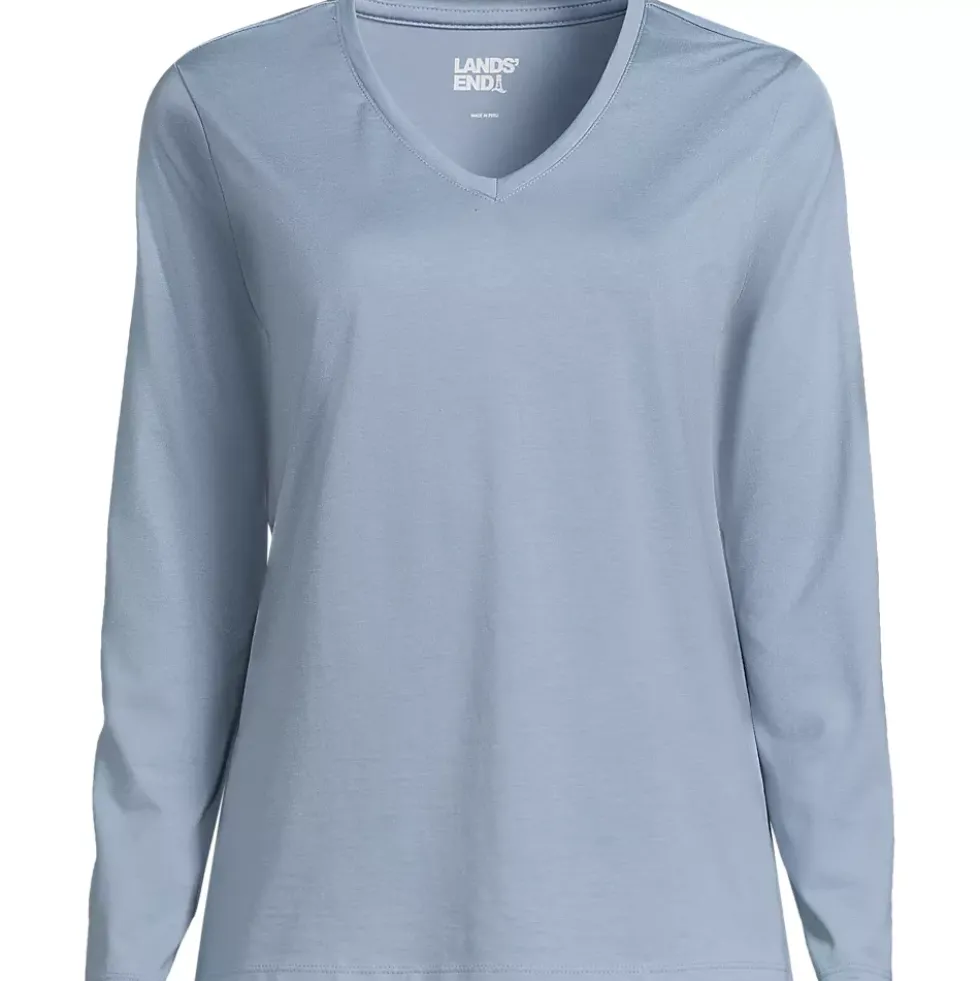 Supima Cotton Long Sleeve V-Neck T-Shirt