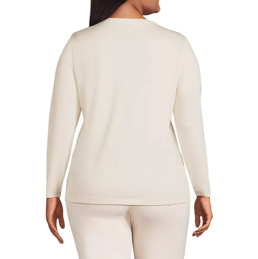 Supima Cotton Long Sleeve V-Neck T-Shirt