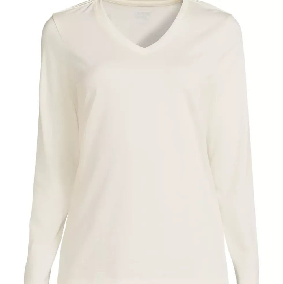 Supima Cotton Long Sleeve V-Neck T-Shirt