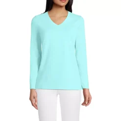 Supima Cotton Long Sleeve V-Neck T-Shirt