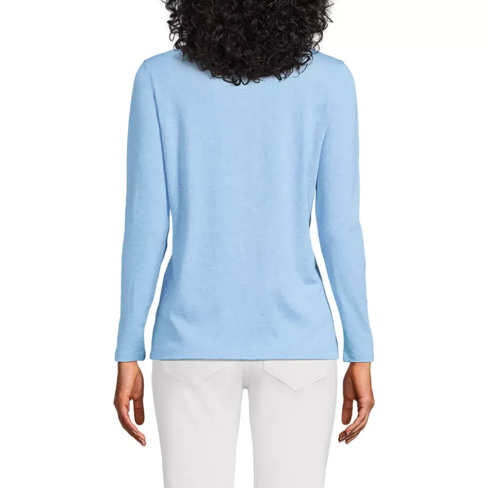 Supima Cotton Long Sleeve V-Neck T-Shirt