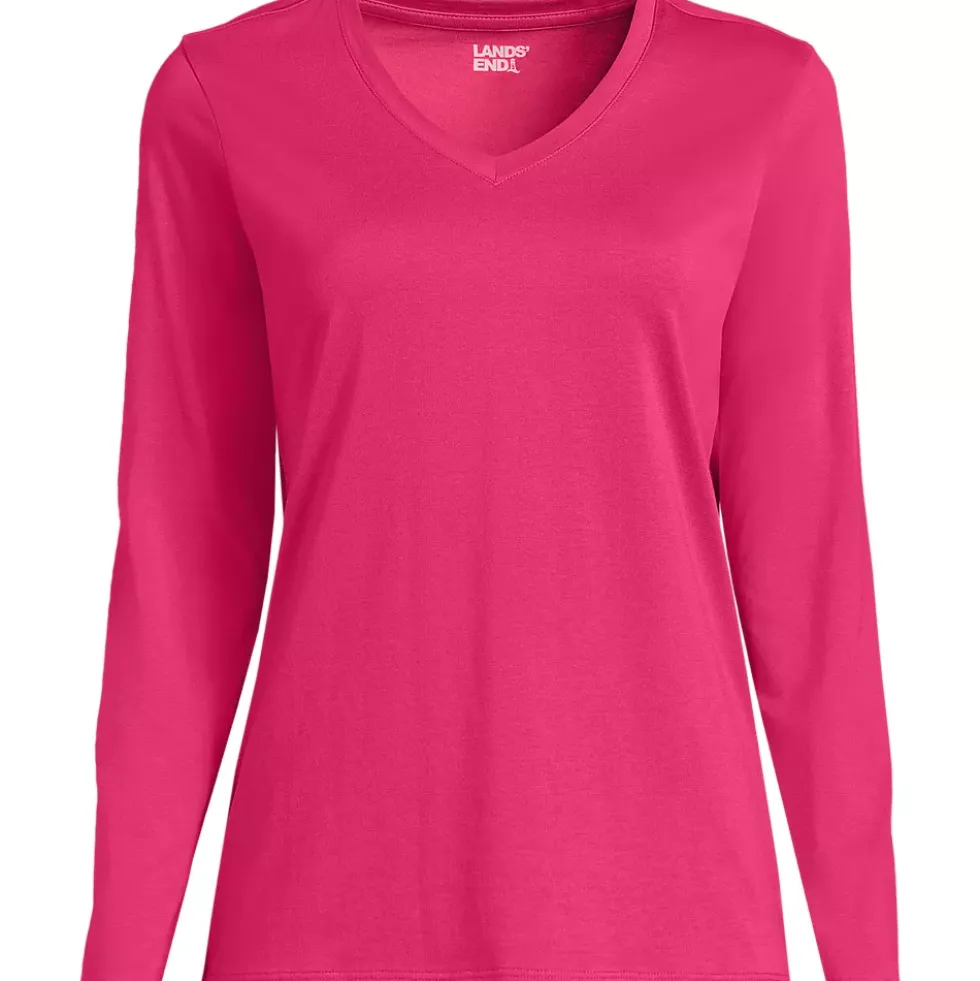 Supima Cotton Long Sleeve V-Neck T-Shirt