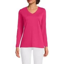 Supima Cotton Long Sleeve V-Neck T-Shirt