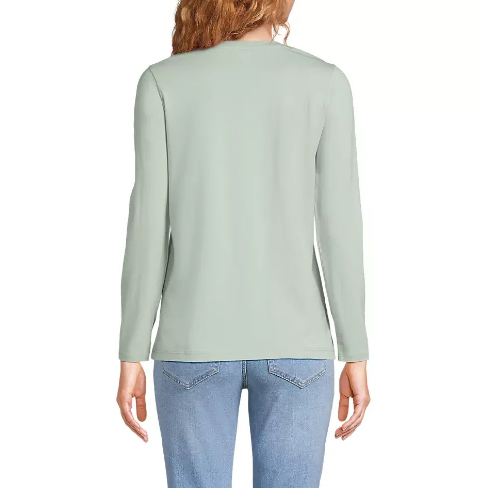 Supima Cotton Long Sleeve V-Neck T-Shirt