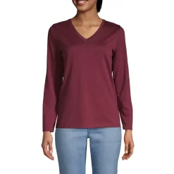 Supima Cotton Long Sleeve V-Neck T-Shirt