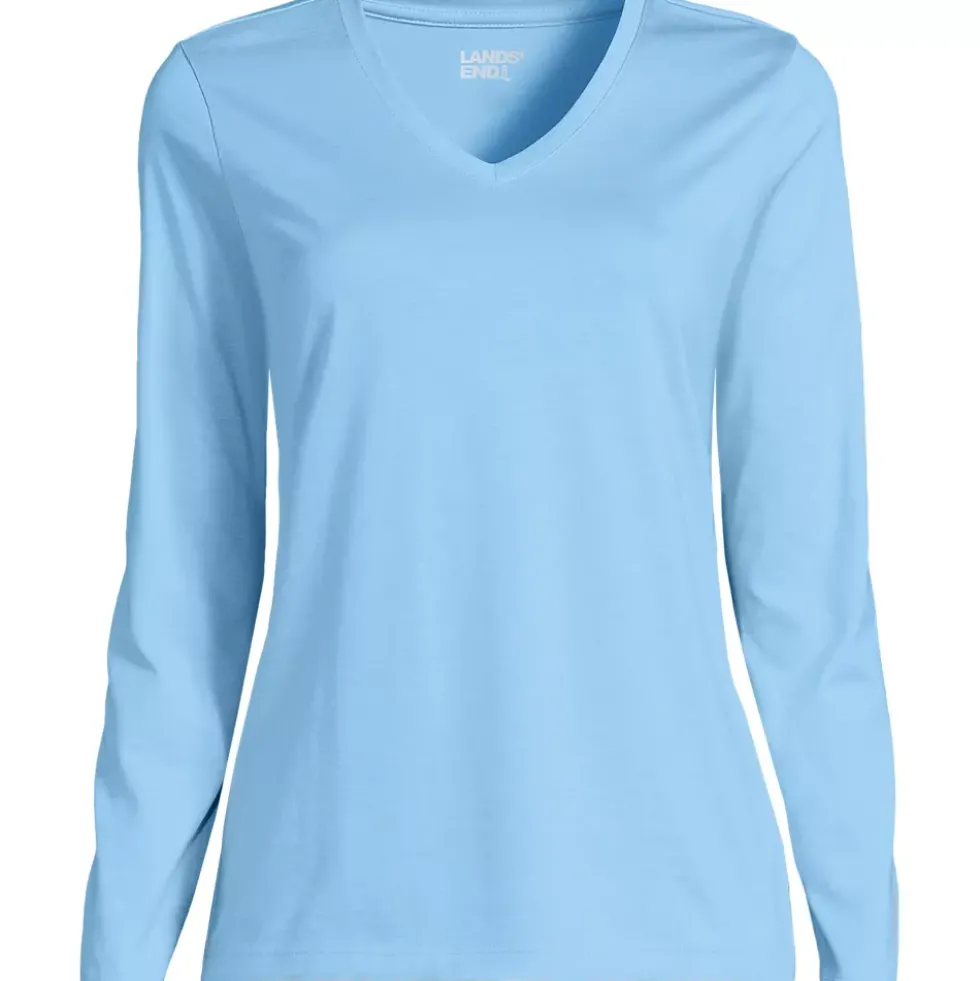 Supima Cotton Long Sleeve V-Neck T-Shirt