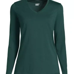 Supima Cotton Long Sleeve V-Neck T-Shirt