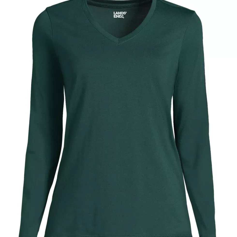 Supima Cotton Long Sleeve V-Neck T-Shirt
