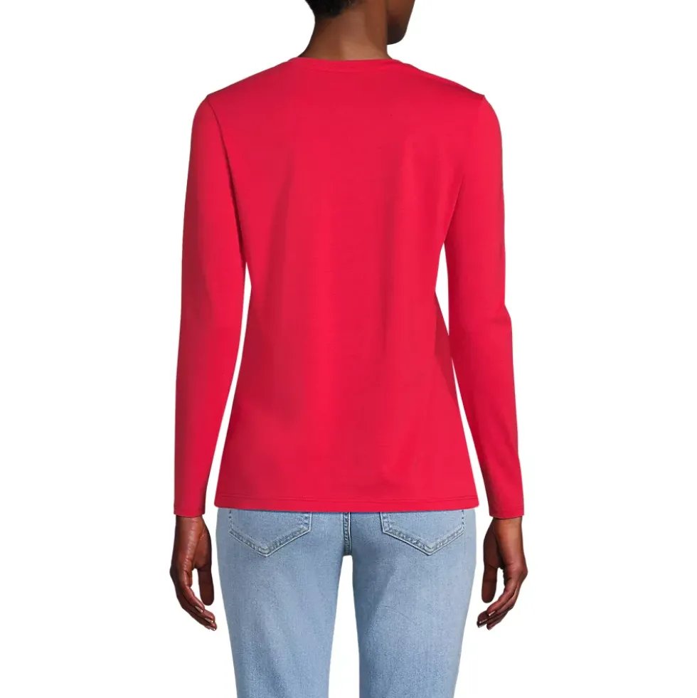 Supima Cotton Long Sleeve V-Neck T-Shirt