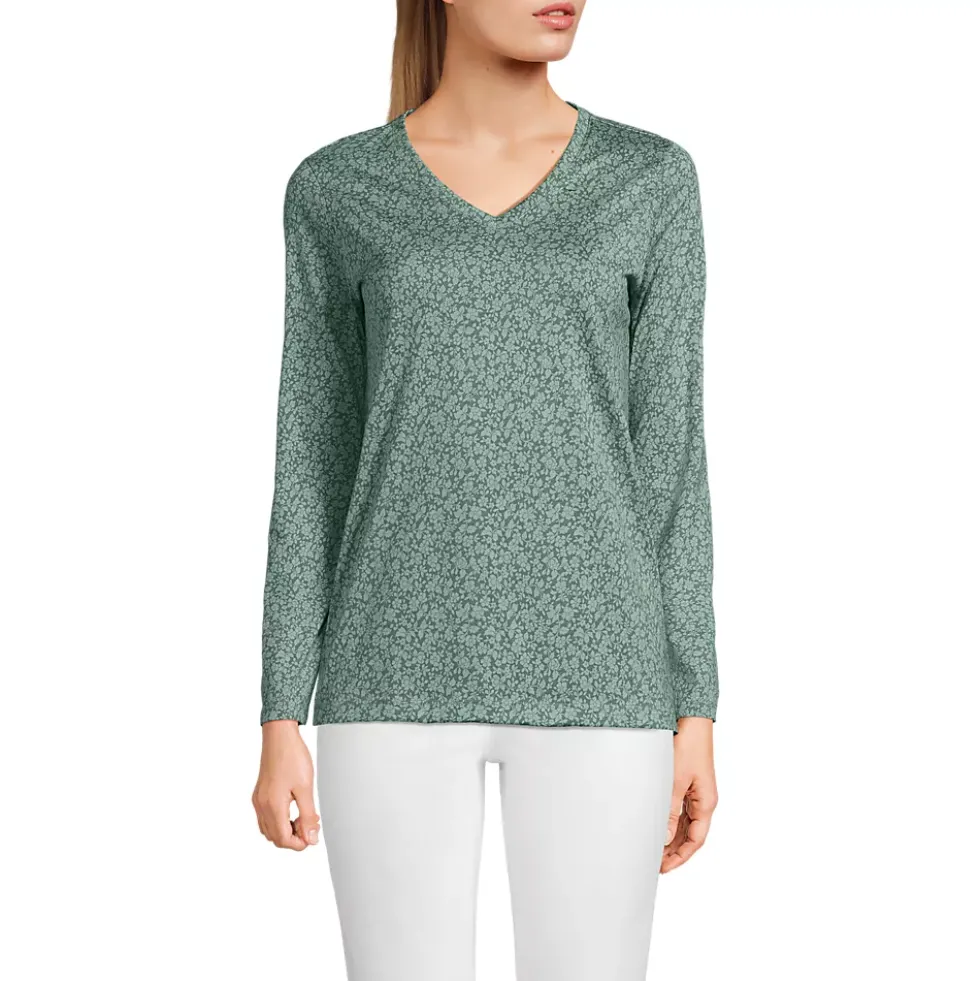 Supima Cotton Long Sleeve V-Neck T-Shirt