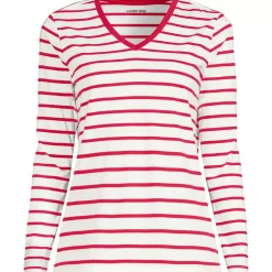 Supima Cotton Long Sleeve V-Neck T-Shirt
