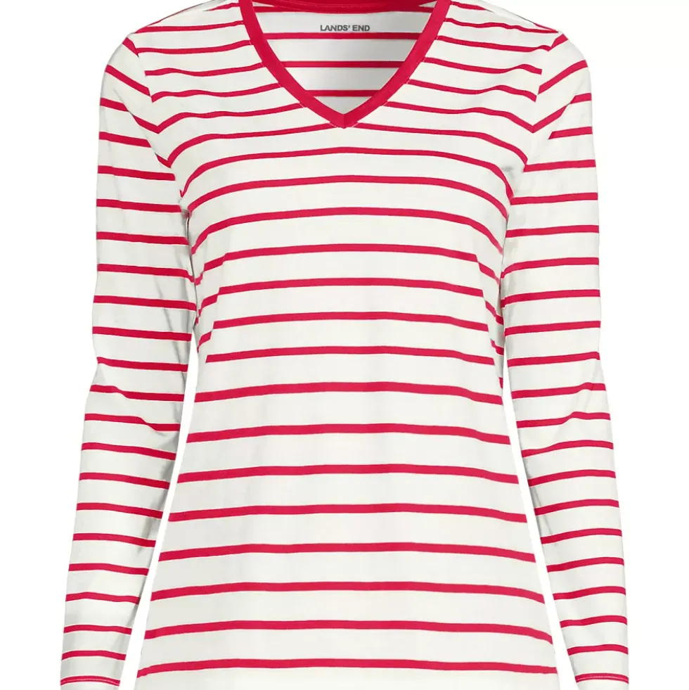 Supima Cotton Long Sleeve V-Neck T-Shirt