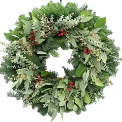 Teufel 24" Eucalyptus Crabapple Wreath