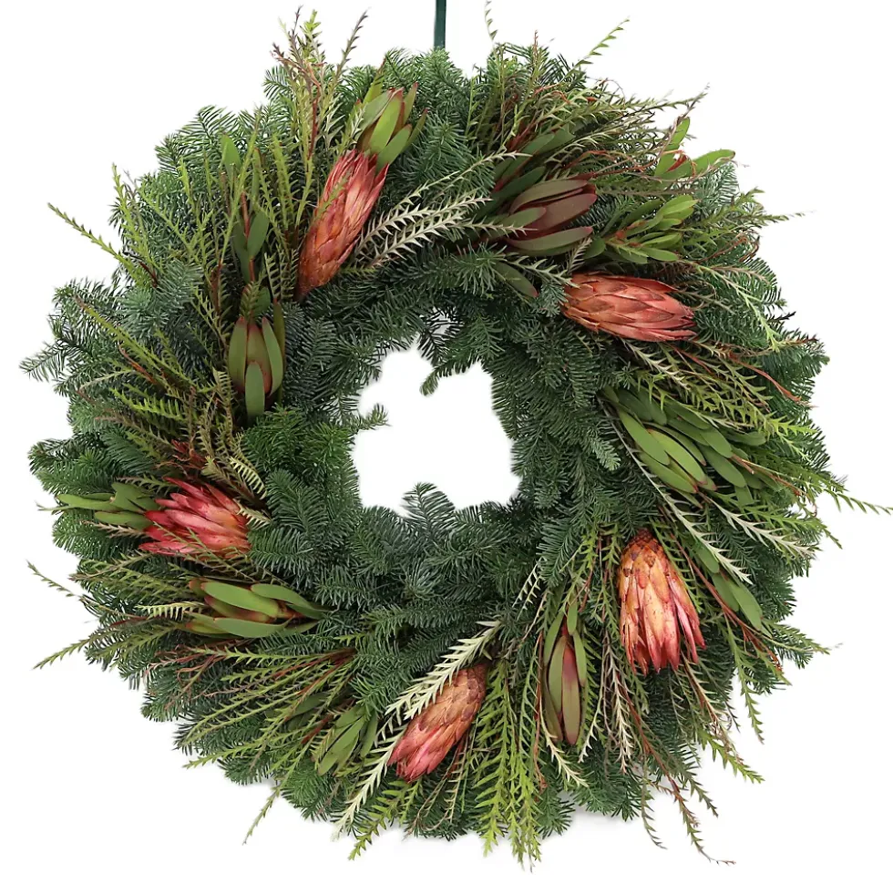 Teufel 18" Grevillea and Protea Wreath