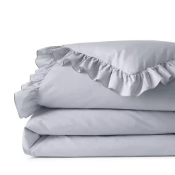 200 Thread Count Cotton Crisp and Cool Percale Ruffle Duvet Bed Cover