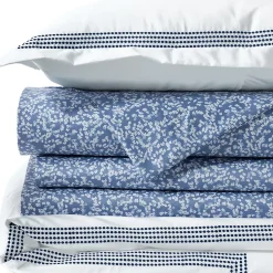 400 Thread Count Premium Supima Cotton No Iron Sateen Embroidered Duvet Bed Cover