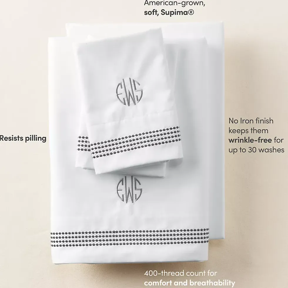400 Thread Count Sateen Embroidered Sheets