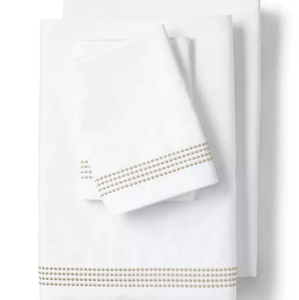 400 Thread Count Sateen Embroidered Sheets