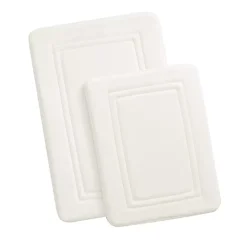Truly Calm HeiQ AntiMicrobial Memory Foam Bath Rugs- Set of 2