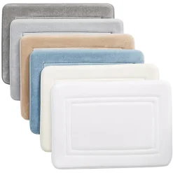 Truly Calm HeiQ AntiMicrobial Memory Foam Bath Rugs- Set of 2