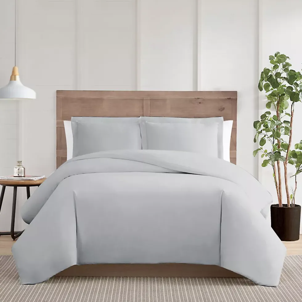 Truly Calm Silver Cool Cotton Duvet Cover Set