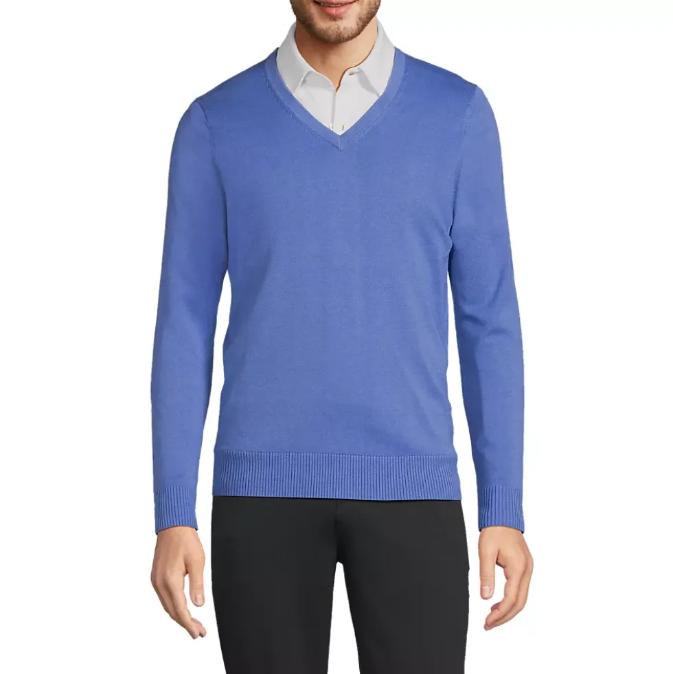 Unisex Cotton Modal Vneck Pullover Sweater