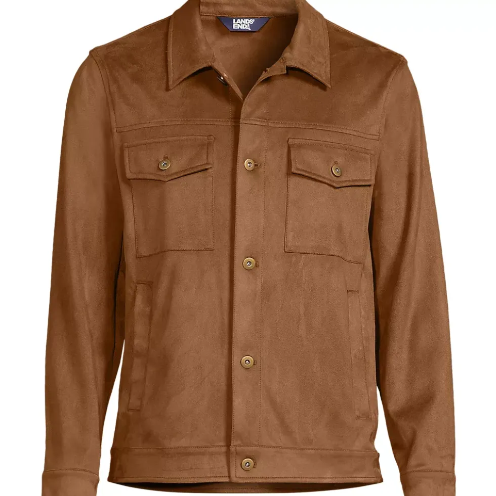 Unisex Faux Suede Trucker Jacket