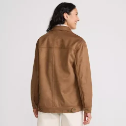 Unisex Faux Suede Trucker Jacket