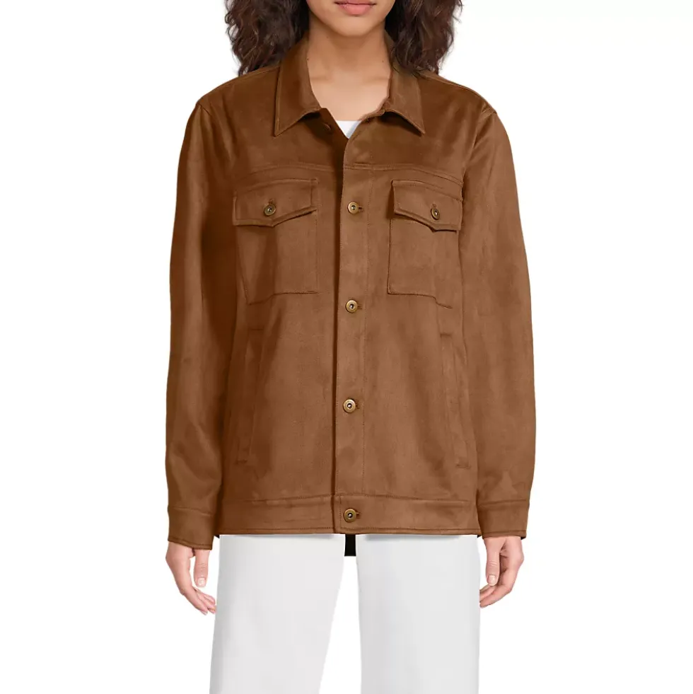 Unisex Faux Suede Trucker Jacket