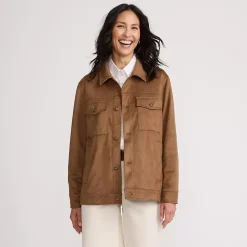 Unisex Faux Suede Trucker Jacket