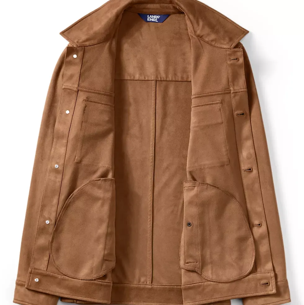 Unisex Faux Suede Trucker Jacket