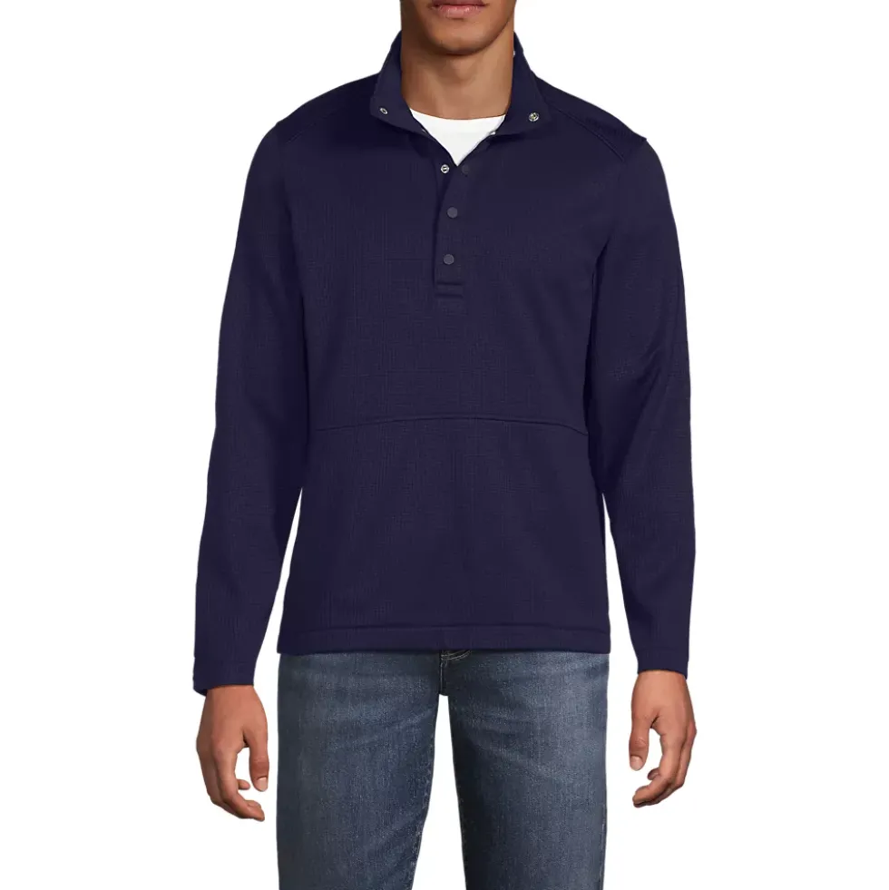 Unisex Grid Tech Snapneck Pullover Shirt